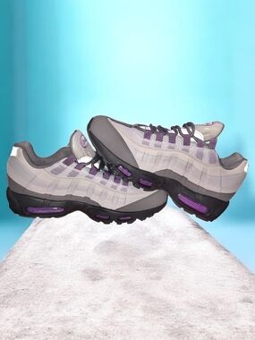 Nike Women's Gray and Purple Running Sneakers